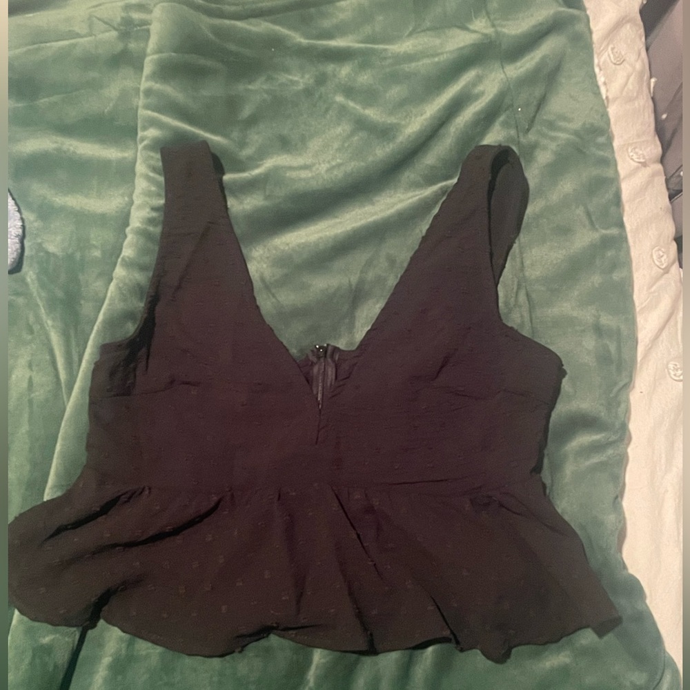 Solid Ruffle Hank Tank Top